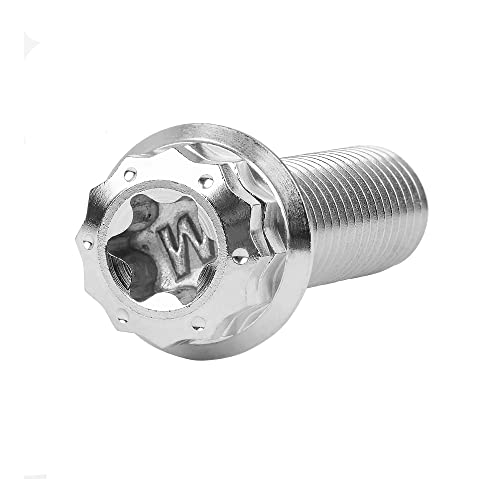 Image of Titanium Flange 12 Point Head M8 x15 20 25 30 35 40 45 50 55 60 65mm Screw Bolt Pack of 4 (M8x25mm, Normal Titanium)