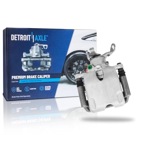 Image of Detroit Axle - Rear Right Brake Caliper for 2014-2015 Chevrolet Malibu | Passenger Side Disc Brake Caliper with Bracket Replacement