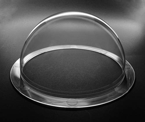 Trolleyshop Diameter 3.15Inch/80Mm W/ 4 Holes Acrylic Flange Plastic Hemisphere Indoor/Outdoor Cctv Replacement Clear Dome Camera Cover Security Dome Camera Housing #TOP3