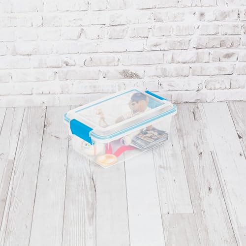 Image of Sterilite 24-Pack Gasket Box, Weather-Resistant Storage Bins with Latching Lids, 7.5 Quart - Heavy-Duty Organizing Containers for Closet, Bathroom, and Office