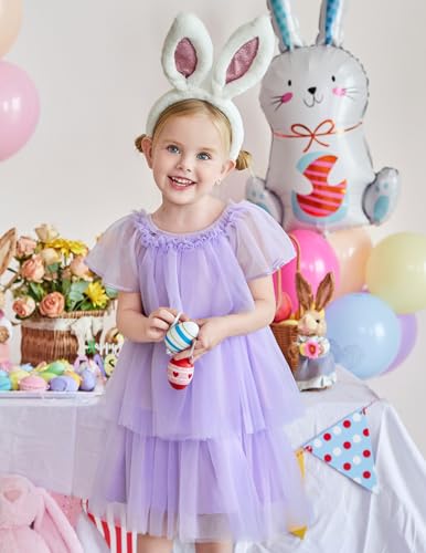 Arshiner Girls Tulle Dress Toddler Layered Tutu Dresses Rainbow Sequin Summer Party Birthday Wedding Cake Dress Photo Shoot3