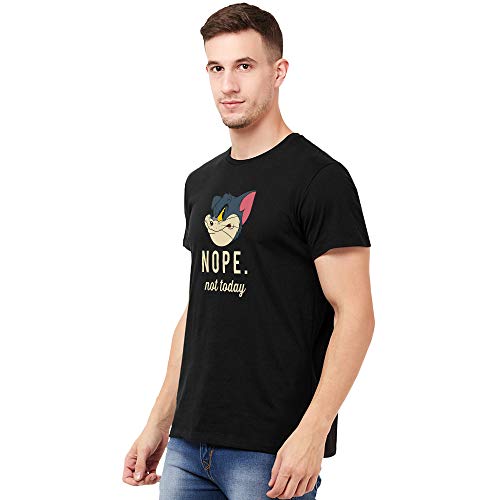 Image of Free Authority Tom & Jerry Printed Regular Fit White Cotton Men's T-Shirt