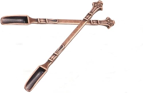 Miniatura 4 de 2pcs Mini Hierbas Secas Polvo Scoop Medicina Scoop Cera Herramienta (Marrón)