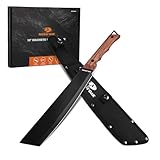 Mossy Oak 19" Machete with Oxford Sheath, Sharp Heavy Duty Machete with Ergonomic Walnut Handle for Bushcraft, Outdoor Hunting, Garden Cutting Trees and Yard Work