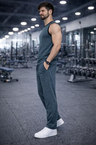 Image of Mack Jonney Men's Polyester Lycra Tracksuit | Lightweight Sports & Gym Wear | Comfortable Running & Training Track Suit for Men-MJ-181