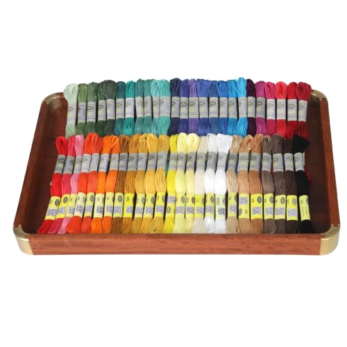 Image of Double Mercerized Egyptian Cotton Embroidery Floss 8.75 Yards Per Skein for Cross Stitch Thread, Friendship Bracelets Floss, Craft Floss, Embroidery Floss Set (Set 50C (50 Skeins))