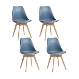 Uderkiny Juego de 4 sillas de Comedor, Dormitorio (Navy Blue)