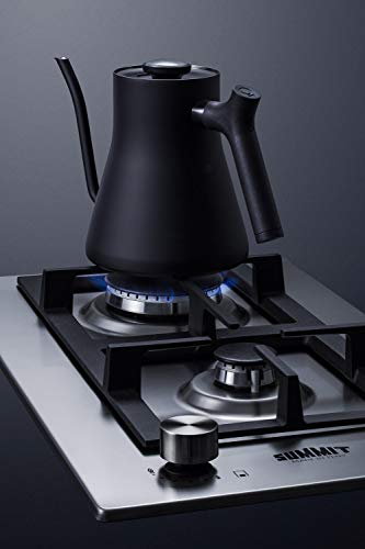 Summit Gcj2Ss 12" Stainless Steel Gas Cooktop With 2 Sealed Burners Designer Knobs Cast Iron Grates Wok Ring #TOP2