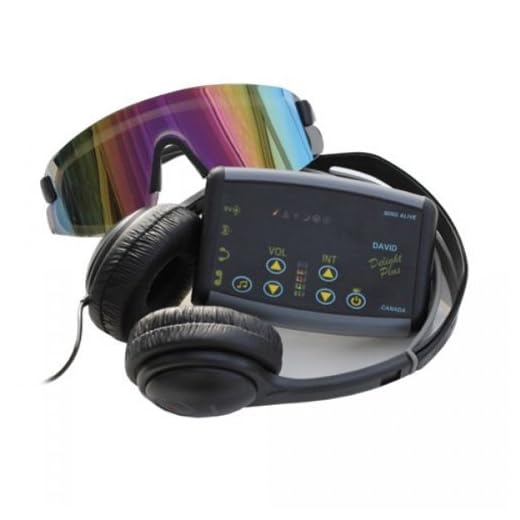 Mind Alive David DELIGHT PLUS Light & Sound Machine w/ 25 Sessions Black