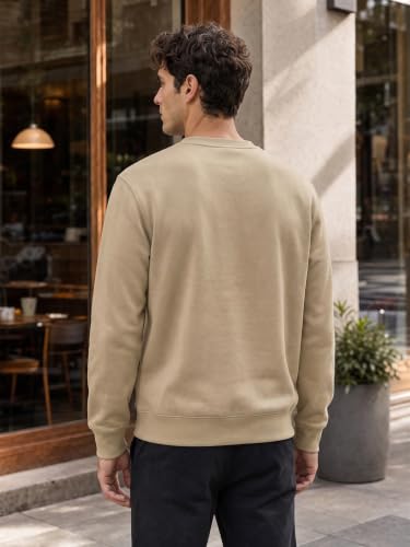 Image of Nobero Sweatshirts for Man Stylish | 280 GSM Rich Cotton Fleece Solid Regular Fit Full Sleeve Sweatshirt for Men | Stylish Casual Wear Winter Crew Neck Sweatshirt for Men