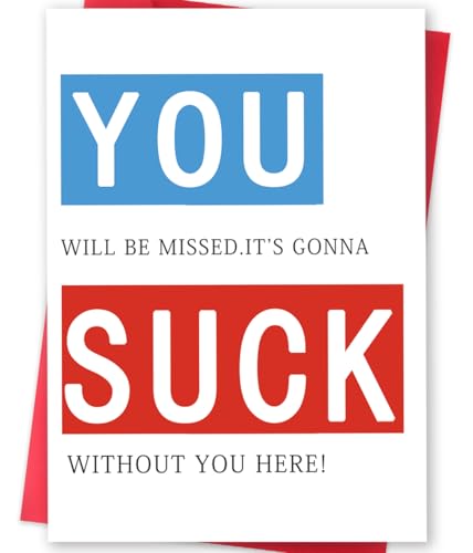 BENNLOOS Sarcasm Leaving Definition Card for Work Bestie Friend, Rude Farewell Gifts for Coworkers, Naughty Going Away Gifts for Women Men, Funny Goodbye Cards for Him Her