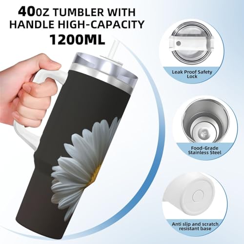 Vaso térmico de acero inoxidable 40oz con asa y sorbete miniatura 4