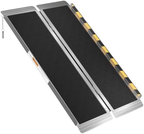 4FT Portable Wheelchair Ramp Aluminum Folding Handicap Ramp with ...