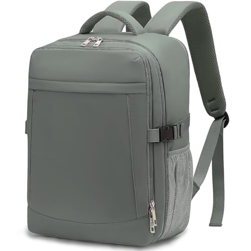Yankony Mochila 40x30x20 para Ryanair 24L Mochila Viaje Cabina Avion 40x20x30 para Vueling con Bolsillo Antirrobo Travel Backpack Hombre Mujer, Verde