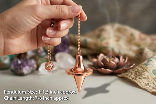 Image of Spinning Top Design Openable Copper Pendulum for Reiki Healing, Dowsing & Chakra Balancing - Divination & Meditation Tool for Energy Cleansing
