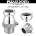 Hicarer 2 Pcs Type B Npt Global Cam Groove Hose Fitting and 2 Pcs Type F Npt Aluminum Cam Lock Fittings for Industrial Agriculture(1 Inch)