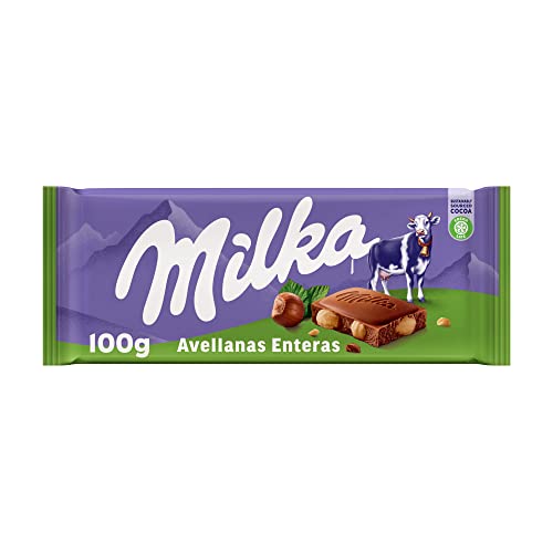 MILKA chocolate con leche y avellanas tableta 100 gr
