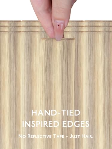 Image of WENNALIFE Genius Tape in Hair Extensions Human Hair, Invisible Tape in