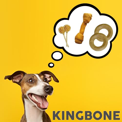 Croci King Bone White Roll – Knochen für Hunde, Kaubelohnungssnack für Hunde aus natürlichem Rindsleder, Zahnstäbchen zum Reinigen der Zähne, 13 x 1,5 cm – 5 Stück