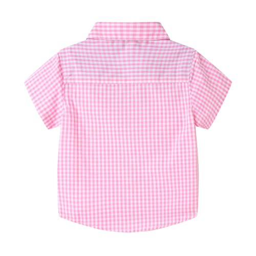 Image of Mud Kingdom Little Boys Dress Shirts Short Sleeve Cute Summer