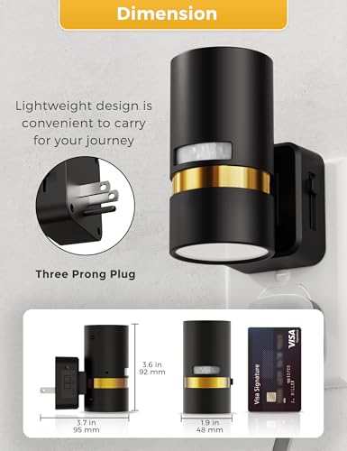Image of L LOHAS LED Motion Sensor Night Light Plug in, Amber, 2 Pack
