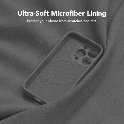 Image of Magnetic for iPhone 16 Pro Max Case, Compatible with MagSafe, [Full Camera Protection][Screen Protector] Silicone Shockproof Protective Phone Case for iPhone 16 Pro Max 6.9 inch, Dark Gray