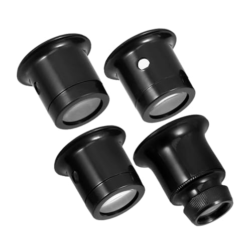 KONTONTY Loupe Magnifier Set 4pcs Magnifying Glasses Clip Ideal for Watch Repair and