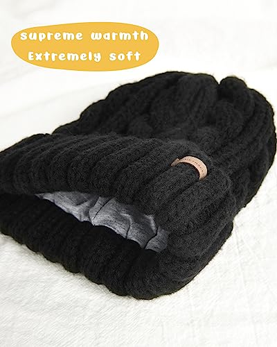 Camptrace Baby Winter Hat Toddler Beanie Baby Girls Boys Hat Warm Faux Fur Pom Kid Chunky Knitted Thick Snow Cap2