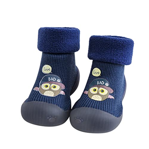 Sneakers for Boys Boys Sole Warm Socks Baby Kids Slipper Shoes Knit Soft Solid Toddler Girls Stocking Rubber Baby Shoes Lightweight Walking Shoes Baby4
