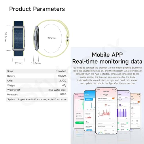 Image of StyleOxx GT Pro Smart Fitness Band,24 /7 Activity Tracking, Heart Rate Monitoring, HRV Analysis, Stress and Sleep Tracking, 30+ Days Battery Life, Ai-Analysis,Subscription Free App (Blue)