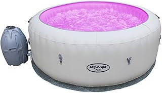 Lay -Z-Spa Paris Hot Tub with LED Lights, Airjet Inflatable, 4-6 Person