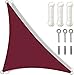 Summer Vela Ombreggiante Triangolare 3,2x2,9x2,9 Metri con Kit di Fissaggio Professionale - Tenda a Vela Triangolare, Vele Ombreggianti Triangolari (Vino Rosso)