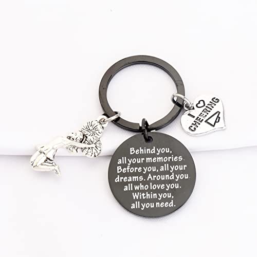 FEELMEM Cheer Keychain Girl Cheerleading Gift Cheerleader Gift for Cheer Team 5