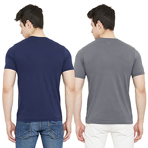 Image of Cotton Solid Regular Fit Half Sleeve T-Shirts for Men