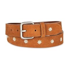 Tan Suede Floral Stitch