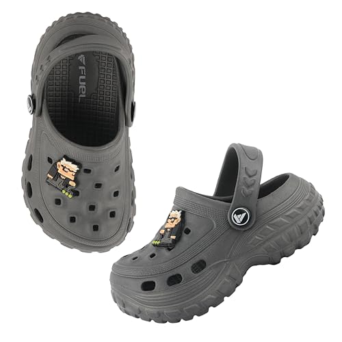 Image of FUEL Poddle Comfortable Indoor & Outdoor Casual Garden Clogs, Soft Cushioned Footbed and Lightweight EVA Slip-On Kids Clogs for Boys & Girls