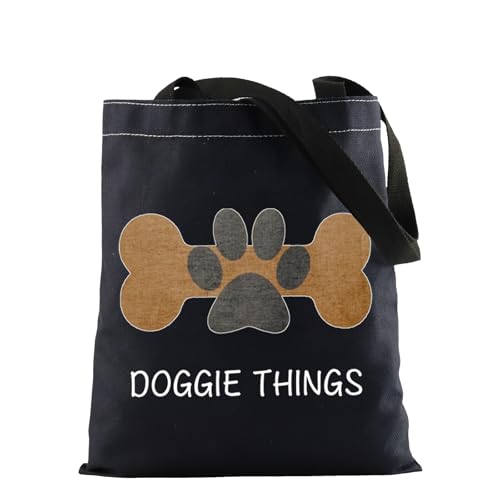 FOTAP Dog Lover Shopping Bag - Dog Owner Gift Tote (DOGGIE THING blk)