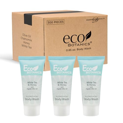 Eco Botanics Travel-Size Hotel Body Wash Soap, 0.85 oz. (Case of 300)