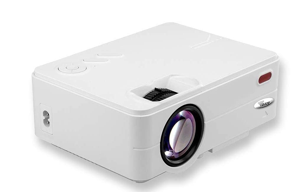 TONZO� LS-112 Basic LED Projector, 1080P Support 720P Native Projector, 150 LTPS Screen| 3500 Lumens| VGA,HDMI,USB,Laptop,Fire Stick| Digital Zoom| Verticle Keystone| 3watt Built-in-Speaker (White)