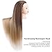 KunEchevyr Blonde Gray Gradient Wig Hair Mannequin Head, Hairdressing Styling Training Head, High Temperature Synthetic Hair with Clear Hairline, Braiding Practice Doll Head Kit for Beauty St