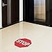 Stop Floor Decals Red Anti-Slip Round Shape B Business Industrial Signs Stickers 17Inches Longer Side