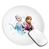 アナと雪の女王 丸形 ゲーミングマウスパッド かわいい マウスパッド ゲーミングマウスパッド 防水 滑り止め 水洗い 耐久性 おしゃれ マウス用パッド ズ オフィス、自宅兼用
