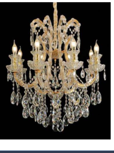 Enterprises Antique Style Chandelier For Home Decor (Design 2)6Lamp (Width 24Inch Height 30Inch With Chain)(Glass, Design 2)