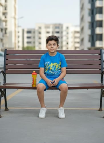 Image of Boys Halfsleeves Cotton Solid /Printed T-Shirt & Shorts Summer Co-ord Set /Clothing Set /Casual wear