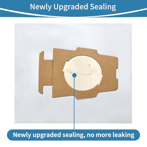 Image of 12 Bags + 4 Belts Vacuum Bags Compatible with Kirby Vacuum Cleaner Bags, Solid Cloth Dust Bag Fit All Kirby Generation & Sentria Models, Part # 205811 204814 204811 Style F