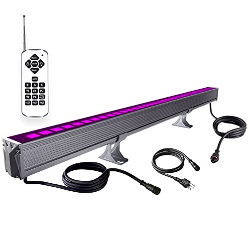 Image of New Upgraded Wall Washer LED Lights 3.2ft /40 Linkable 108W RGBW Color Changing Wash Lights with RF Remote & Switch Control, 120V, 10x60 Beam Angle, Dimmable &Timing&11 Modes LED Light Bar