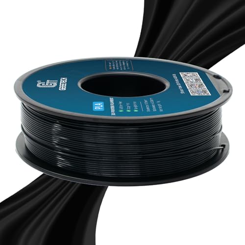 Image of Geeetech Silk PLA Filament 1.75mm for 3D Printer, Metal-Like Shiny 3D Filament 1kg (2.2lbs) 1 Spool, Dimensional Accuracy + /- 0.02 mm, Silk Black