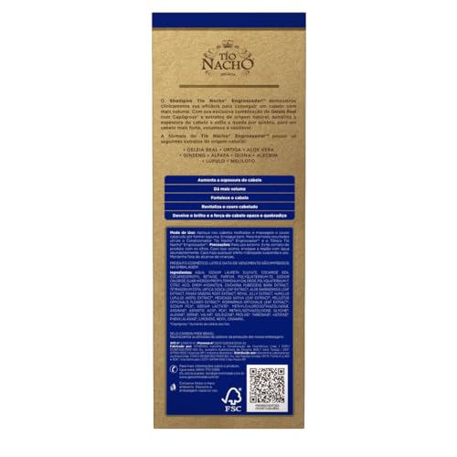 Tio Nacho - Shampoo Antiqueda Engrossador para dar mais volume aos cabelos, 415ml, Cabelos lindos e