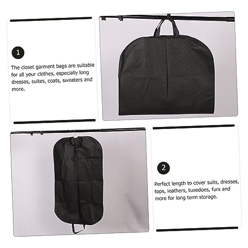 KESYOO Portable Folding Suit Cover Bag Thick Hanging Garment Protector for Travel and Closet Storage Sturdy Fabric Handles for Business and Home Use3