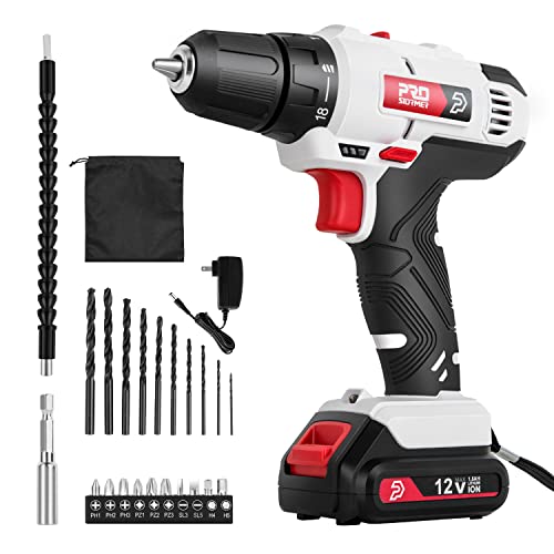Prostormer 電動ドリル 12V 充電式 電動ドリルドライバー コードレス...